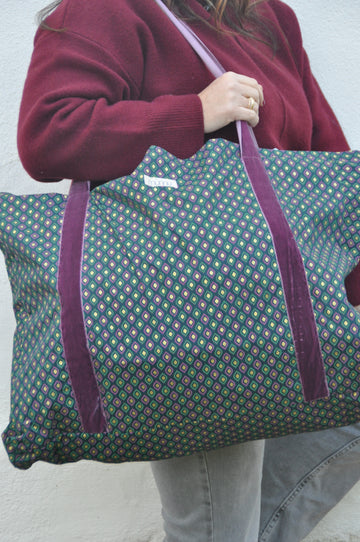 MAXI BOLSA ESTAMPADA VERDE