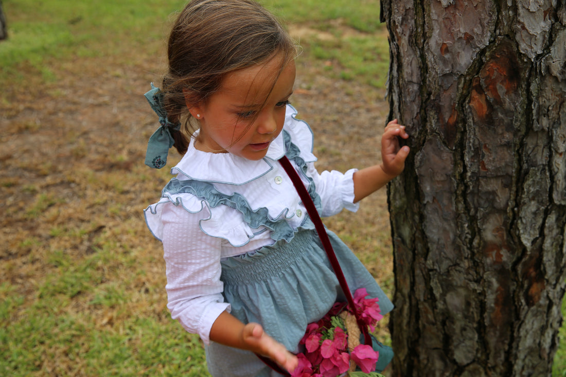 FALDA FILIPA AZUL EMPOLVADO image 0
