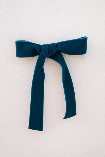 LAZO DE TERCIOPELO AZUL