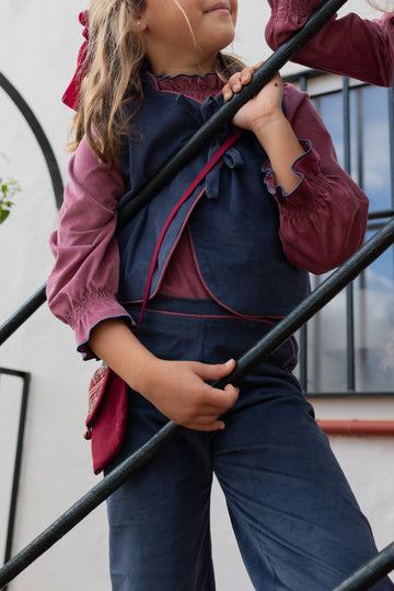 PANTALÓN VELVET AZUL EMPOLVADO