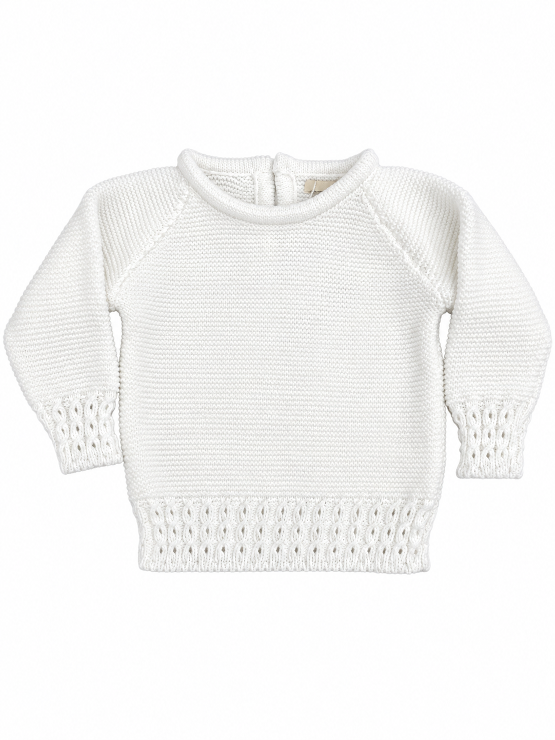 Jersey de punto blanco de Mûnnu, punto hecho en España